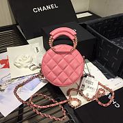 Chanel | Woven Chain Handle Round Bag Pink - AP1176 - 12 x 12 x 5cm - 5