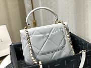 Chanel | Small Flap Bag With Top Handle Grey - A92236 - 25cm - 4