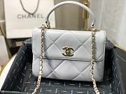 Chanel | Small Flap Bag With Top Handle Grey - A92236 - 25cm - 5