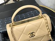 Chanel | Small Flap Bag With Top Handle Beige - A92236 - 25cm - 5
