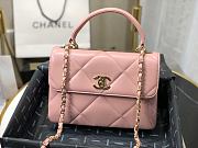Chanel | Small Flap Bag With Top Handle Pink - A92236 - 25cm - 4