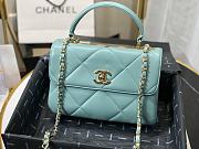 Chanel | Small Flap Bag With Top Handle Blue - A92236 - 25cm - 6