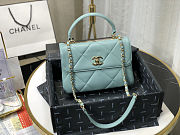 Chanel | Small Flap Bag With Top Handle Blue - A92236 - 25cm - 2