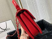 Chanel | Small Flap Bag With Top Handle Red - A92236 - 25cm - 6