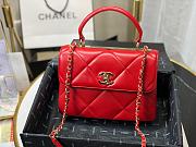 Chanel | Small Flap Bag With Top Handle Red - A92236 - 25cm - 4