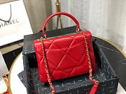 Chanel | Small Flap Bag With Top Handle Red - A92236 - 25cm - 3