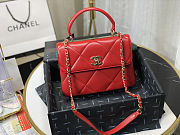 Chanel | Small Flap Bag With Top Handle Red - A92236 - 25cm - 2