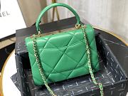 Chanel | Small Flap Bag With Top Handle Green - A92236 - 25cm - 3