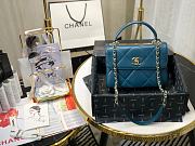 Chanel | Small Flap Bag With Top Handle Dark Blue - A92236 - 25cm - 1
