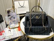 Chanel | Small Flap Bag With Top Handle Black - A92236 - 25cm - 1