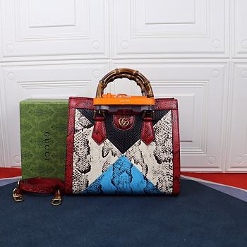 Gucci | Diana medium red python tote bag - 660195 - 27 x 24 x 11 cm