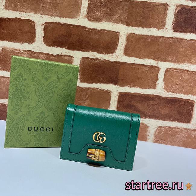 Gucci | Diana card case wallet Green - 658244 - 11 x 8 x 2.5 cm - 1