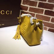GUCCI | Yellow Soho Leather Shoulder Bag - 387043 - 25 x 18 x 10 cm - 4