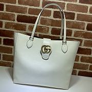 GUCCI | Medium White tote with Double G - 649577 - 35 x 32 x 11 cm - 1