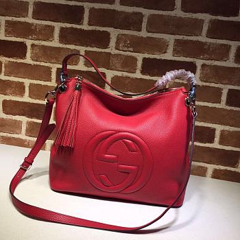 GUCCI | Soho Large Leather Hobo Red - 408825 - 35 x 30 x 15 cm