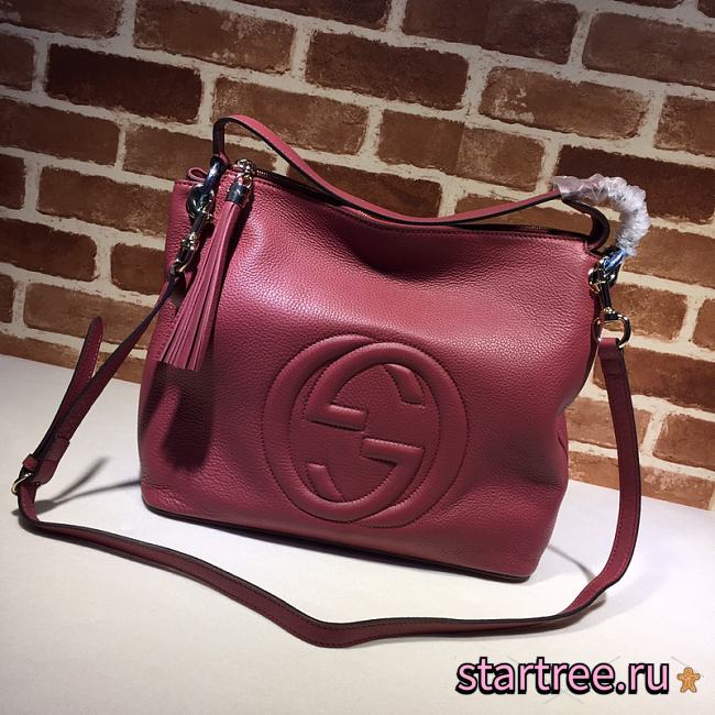 GUCCI | Soho Large Leather Hobo Red Wine - 408825 - 35 x 30 x 15 cm - 1