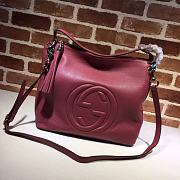 GUCCI | Soho Large Leather Hobo Red Wine - 408825 - 35 x 30 x 15 cm - 1