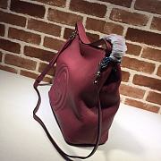 GUCCI | Soho Large Leather Hobo Red Wine - 408825 - 35 x 30 x 15 cm - 5