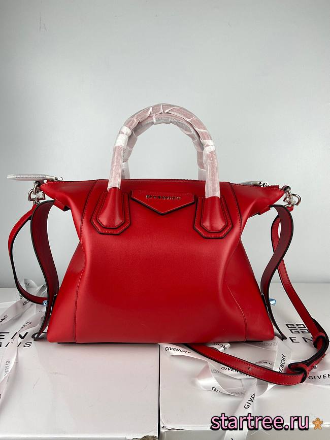 GIVENCHY | Small Antigona Soft bag In Red - BB50F3 - 30 x 8 x 25 cm - 1