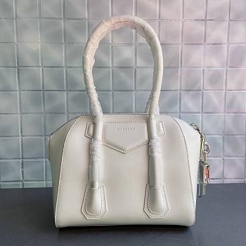 GIVENCHY | Mini Antigona Lock Bag In White - BB50GW - 23x19x13 cm