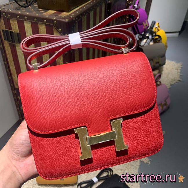 Hermes | Constance Mini Red Bag - 19cm - 1