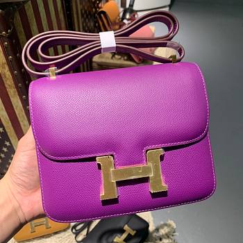 Hermes | Constance Mini Purple Bag - 19cm