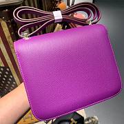 Hermes | Constance Mini Purple Bag - 19cm - 3