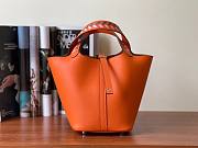 Hermès | Picotin Lock 18 Tressage Orange - 18 cm - 1