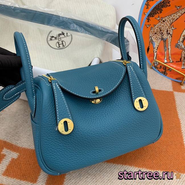 Hermès | Small Lindy 26 bag blue- 26 cm - 1