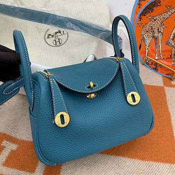 Hermès | Small Lindy 26 bag blue- 26 cm