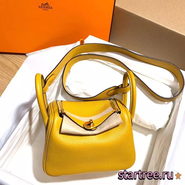 Hermès | Lindy mini bag Yellow - 19 cm  - 1