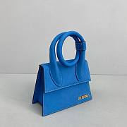 JACQUEMUS | Le Chiquito Knot nubuck blue bag - 308340 - 18 x 15.5 x 8 cm - 2
