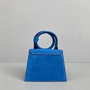 JACQUEMUS | Le Chiquito Knot nubuck blue bag - 308340 - 18 x 15.5 x 8 cm - 4