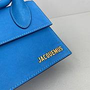 JACQUEMUS | Le Chiquito Knot nubuck blue bag - 308340 - 18 x 15.5 x 8 cm - 6