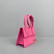 JACQUEMUS | Le Chiquito Knot nubuck Pink bag - 308450 - 18 x 15.5 x 8 cm - 4