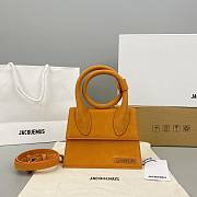 JACQUEMUS | Le Chiquito Knot nubuck Orange bag - 308700 - 18 x 15.5 x 8 cm - 1