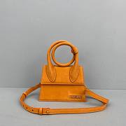 JACQUEMUS | Le Chiquito Knot nubuck Orange bag - 308700 - 18 x 15.5 x 8 cm - 5