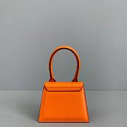 Jacquemus͚ | Chiquito man Mini Orange leather bag - 304740 - 12 x 8 x 5 cm - 3