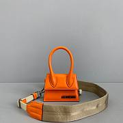 Jacquemus͚ | Chiquito man Mini Orange leather bag - 304740 - 12 x 8 x 5 cm - 4