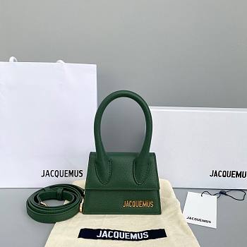 Jacquemus͚ | Le Chiquito Mini Palm print Green - 12 x 8 x 5 cm