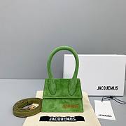 Jacquemus͚ | Le Chiquito Mini Green Suede Bag - 302500 - 12 x 8 x 5 cm - 1