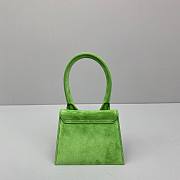 Jacquemus͚ | Le Chiquito Mini Green Suede Bag - 302500 - 12 x 8 x 5 cm - 5