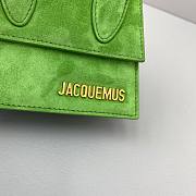 Jacquemus͚ | Le Chiquito Mini Green Suede Bag - 302500 - 12 x 8 x 5 cm - 6