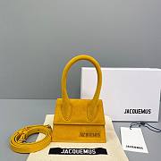 Jacquemus͚ | Le Chiquito Mini Yellow Suede Bag - 12 x 8 x 5 cm - 1