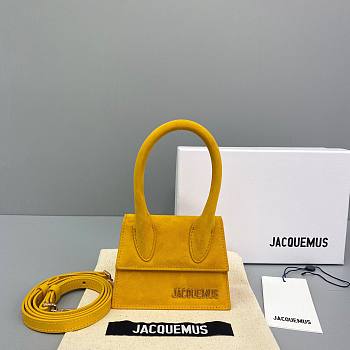 Jacquemus͚ | Le Chiquito Mini Yellow Suede Bag - 12 x 8 x 5 cm