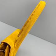 Jacquemus͚ | Le Chiquito Mini Yellow Suede Bag - 12 x 8 x 5 cm - 6