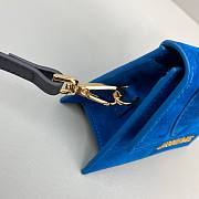 Jacquemus͚ | Le Chiquito Mini Blue Suede Bag - 12 x 8 x 5 cm - 2