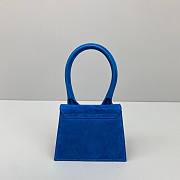 Jacquemus͚ | Le Chiquito Mini Blue Suede Bag - 12 x 8 x 5 cm - 6