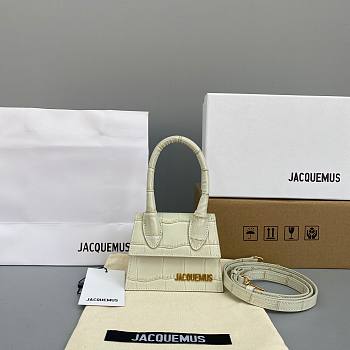  ﻿Jacquemus | Le Chiquito Crocodile White Bag - 12x8x5cm