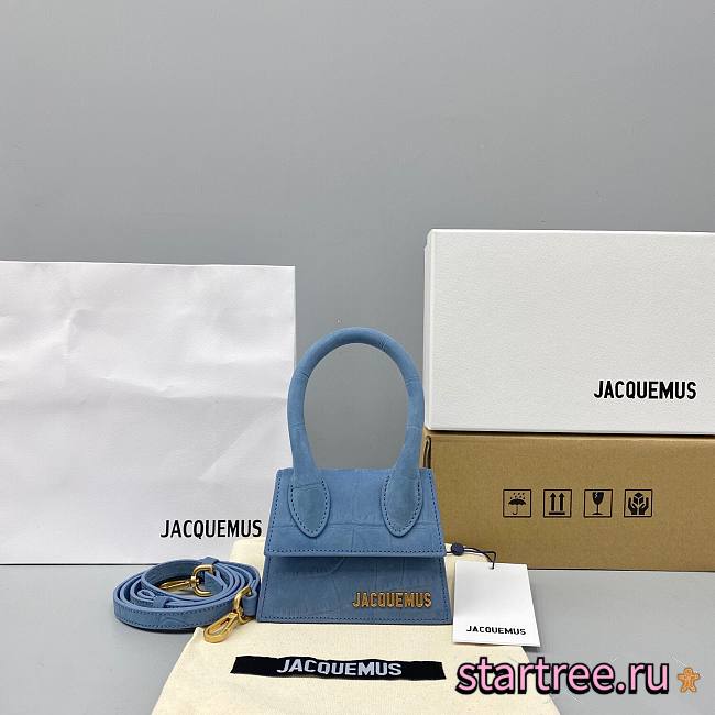 Jacquemus | Le Chiquito mini Frosted Blue Bag - 12 x 8 x 5cm - 1